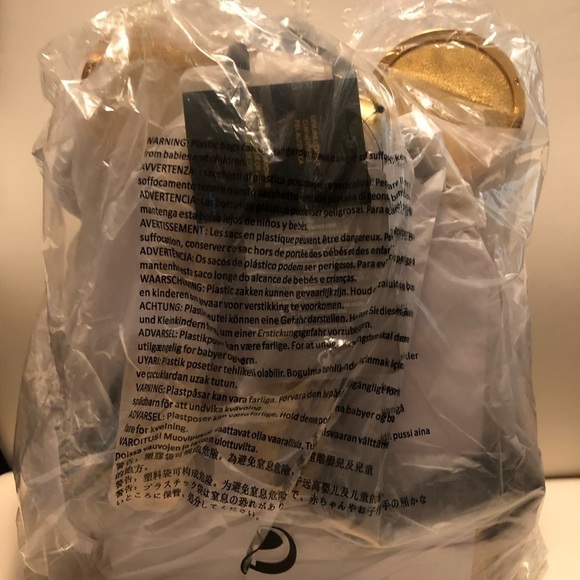 Mickey Mouse Walt Disney World 50th Anniversary Leather Gold Loungefly Backpack - Picture 13 of 13